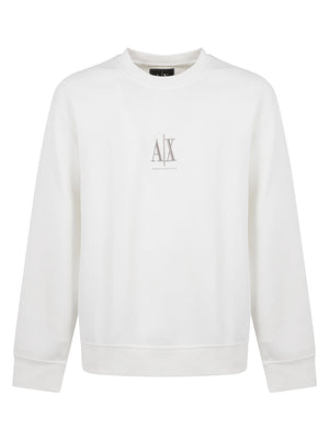 FELPA UOMO GIROCOLLO - ARMANI EXCHANGE <BR/> XM000368 AF10818U0009 OFF WHITE ARMANI EXCHANGE
