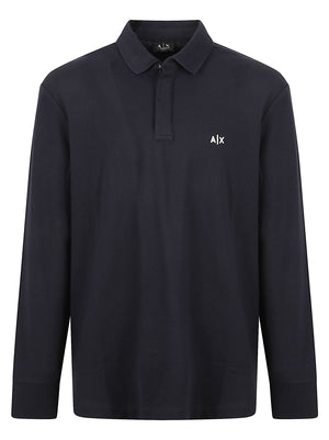 POLO UOMO MANICA LUNGA - ARMANI EXCHANGE XM001288 AF17321UB101 DEEP NAVY ARMANI EXCHANGE