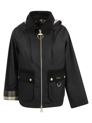 GIACCA DONNA CON CAPPUCCIO CARVILLE WAX JACKET - BARBOUR LWX1578 BK71 BLACK-ANCIENT BARBOUR