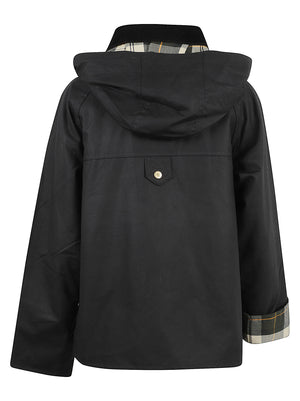 GIACCA DONNA CON CAPPUCCIO CARVILLE WAX JACKET - BARBOUR LWX1578 BK71 BLACK-ANCIENT BARBOUR