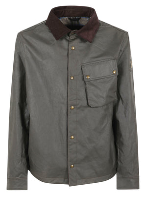 GIACCA UOMO GROUND - BELSTAFF BL105804 FDOLI FADED OLIVE BELSTAFF