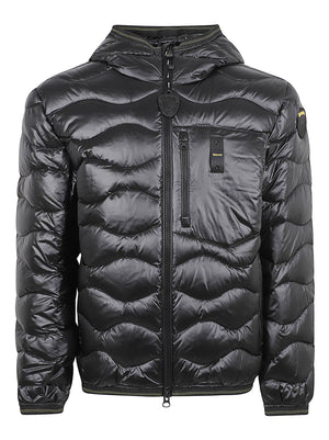 GIACCA UOMO CON CAPPUCCIO WAVE - BLAUER 26WBLUC03064 006355999 Nero BLAUER