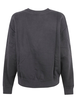 FELPA GIROCOLLO DONNA LS RLXD MONOGRAM FRENCH TERRY - CALVIN KLEIN JEANS <BR/> LV047F223G UB1 Black CALVIN KLEIN