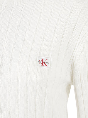 MAGLIONE COLLO ALTO DONNA WOVEN LABEL TNECK SWEATER - CALVIN KLEIN JEANS<BR/> LV047H304G YAS Tofu CALVIN KLEIN