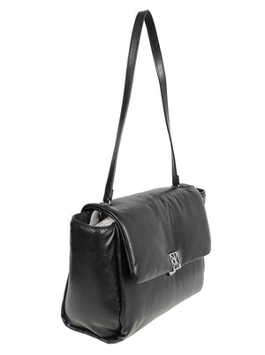 BORSA A SPALLA EMBLEM HW PADDED SATCHEL - CALVIN KLEIN LV04F3615G UB1 CALVIN KLEIN