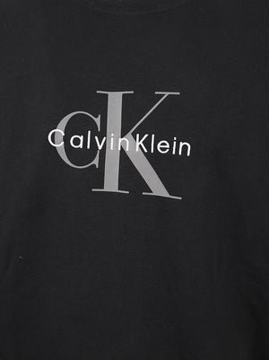 FELPA UOMO GIROCOLLO LS 350TERRY LOGO - CALVIN KLEIN JEANS<BR/> LV04RG278G UB1 Black CALVIN KLEIN