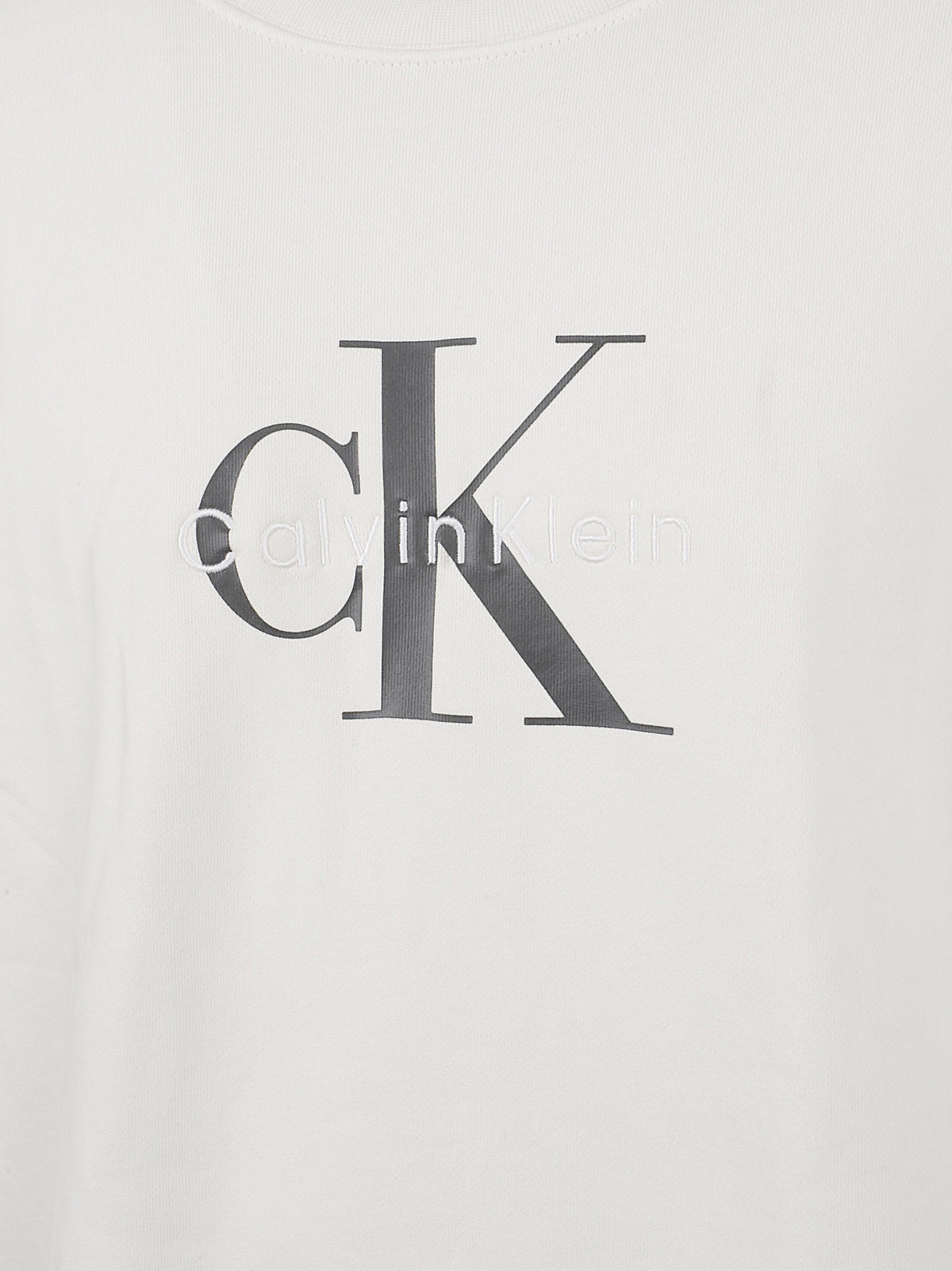 FELPA UOMO GIROCOLLO LS 350TERRY LOGO - CALVIN KLEIN JEANS LV04RG278G YAS Tofu CALVIN KLEIN