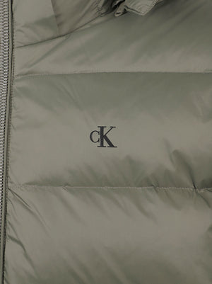 GIACCA UOMO IMBOTTITA CON CAPPUCCIO - CALVIN KLEIN JEANS LV04RG515G LDY Dusty Olive CALVIN KLEIN