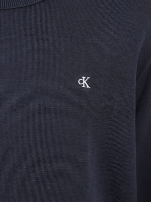 MAGLIONE UOMO GIROCOLLO CLASSIC COTTON - CALVIN KLEIN JEANS<BR/> LV04RH325G CEF Dark Sapphire CALVIN KLEIN