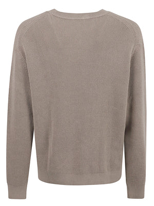 MAGLIONE UOMO GIROCOLLO NIDO D'APE - CALVIN KLEIN JEANS LV04RH326G HMT ROASTED CASHEW CALVIN KLEIN