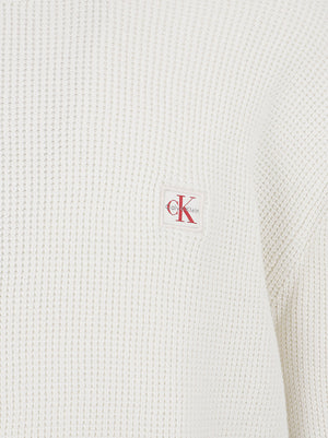 MAGLIONE UOMO GIROCOLLO NIDO D'APE - CALVIN KLEIN JEANS<BR/> LV04RH326G YAS Tofu CALVIN KLEIN