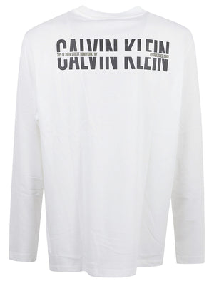 MAGLIA UOMO GIROCOLLO LS EASY 20S RETRO - CALVIN KLEIN JEANS<BR/> LV04RH851G YAF BRIGHT WHITE CALVIN KLEIN