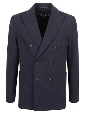GIACCA BLAZER UOMO DOPPIOPETTO - CIRCOLO 1901 CN5372 851 Blu notte CIRCOLO