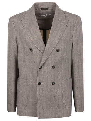 GIACCA BLAZER UOMO DOPPIOPETTO - CIRCOLO 1901<BR/> CN5421 CANTE Canteen CIRCOLO