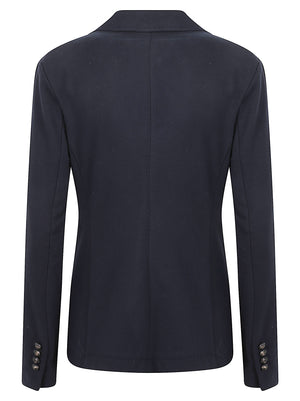GIACCA BLAZER DONNA SLIM FIT FLEECE - CIRCOLO 1901 <BR/> FD4040 851 Blu notte CIRCOLO