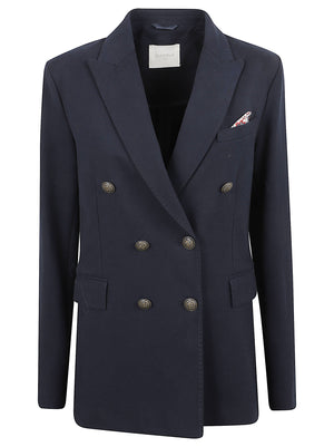 GIACCA BLAZER DONNA DOPPIOPETTO DOUBLE BREASTED - CIRCOLO 1901 FD4049 851 Blu notte CIRCOLO