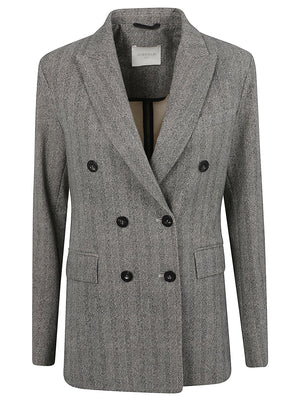 GIACCA BLAZER DONNA DOPPIOPETTO DOUBLE BREASTED S.P. - CIRCOLO 1901 FD4109 NERO Nero CIRCOLO