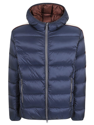 GIACCA UOMO CON CAPPUCCIO - COLMAR 12000022 3JQ68 NAVY BLUE-TOFU-BRICK COLMAR