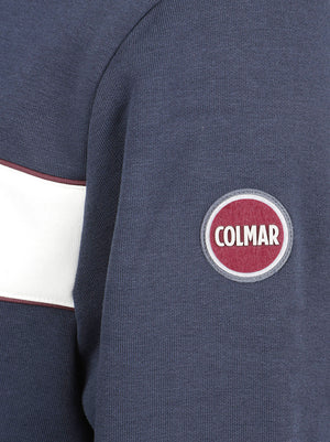FELPA UOMO CON ZIP STANDING COLLAR HERITAGE - COLMAR 62000018 3LN68 NAVY-TOFU-BRICK COLMAR