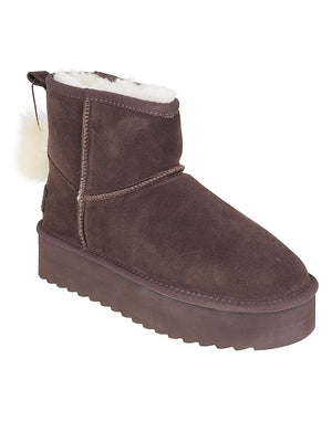 STIVALETTO DONNA CON PELO MID - COLORS OF CALIFORNIA<BR/> HC.SHEARPLA1 CHOC COLORS OF CALIFORNIA