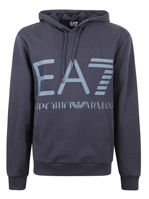 FELPA CON CAPPUCCIO UOMO - EA7 7M002202 AF27189UB102 ARMANI BLUE EA7