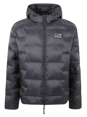 GIACCA IMBOTTITA UOMO CON CAPPUCCIO - EA7 7M002387 AF15956UC001 Black EA7