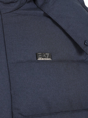 GIACCA IMBOTTITA UOMO CON CAPPUCCIO - EA7<BR/> 7M002556 AF25752UB102 ARMANI BLUE EA7