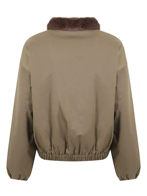 GIACCA BOMBER DONNA ECO FUR - ELEH<BR/> EFW260010 MILITARE ELEH
