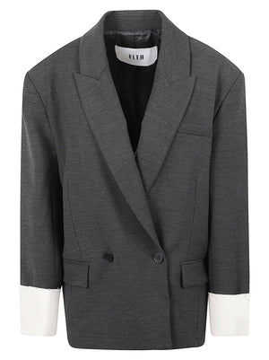 GIACCA BLAZER DONNA OVER - ELEH<BR/> EFW260057 GRIGIO ELEH