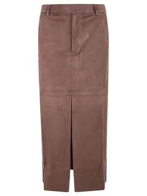 GONNA LUNGA DONNA EFFETTO CAMOSCIO - ELEH EFW260134 MORO ELEH