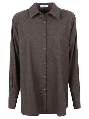CAMICIA DONNA OVERSIZE - ELEH EFW260228 MORO ELEH