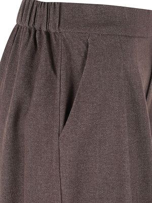 PANTALONE DONNA GAMBA LARGA - ELEH EFW260229 MORO ELEH