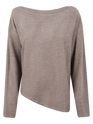 MAGLIA SCOLLO A BARCA DONNA - ELEH EFW260239 FANGO ELEH