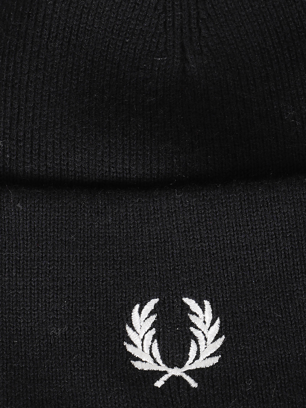 BERRETTO UOMO CLASSICA MERINO WOOL - FRED PERRY FPC3316 843 BLACK-SNOWWHITE FRED PERRY