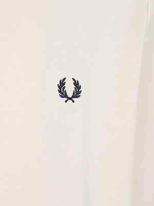FELPA UOMO ZIP THROUGH - FRED PERRY FPJ3340 560 Ecru FRED PERRY