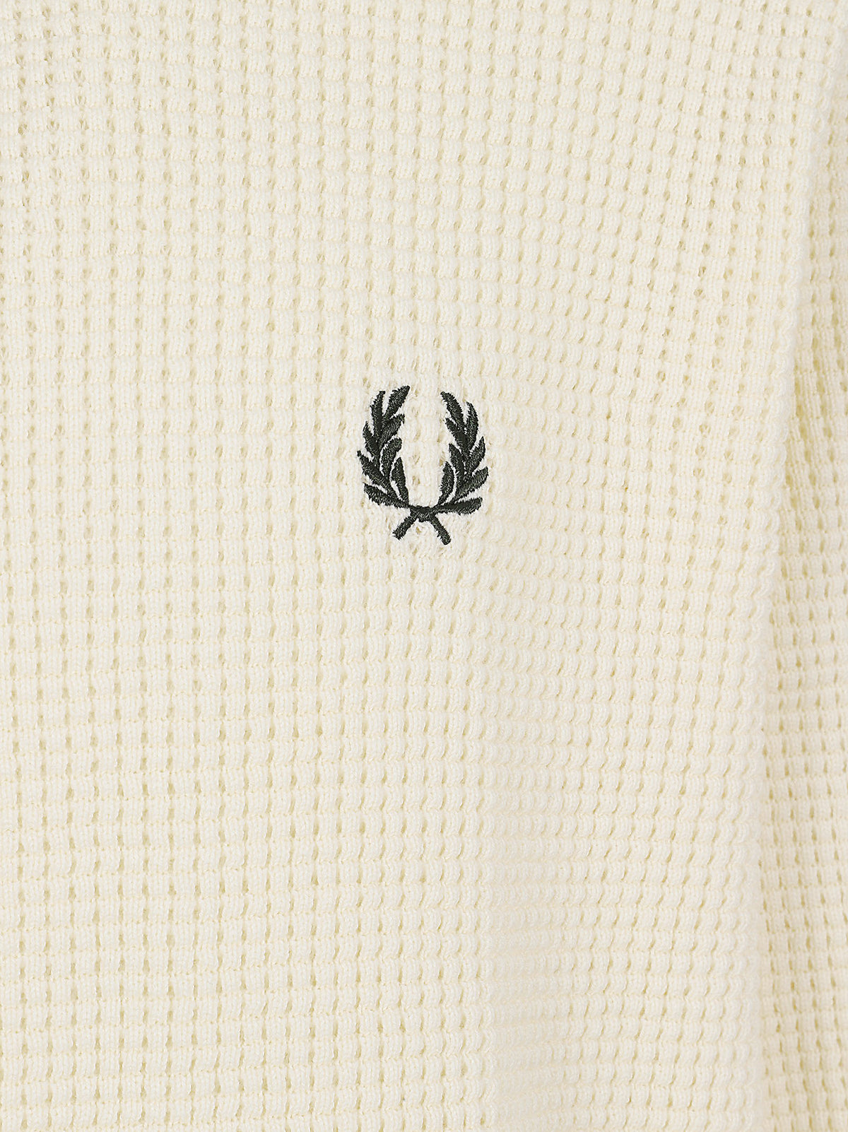 MAGLIONE UOMO GIROCOLLO WAFFLE STITCH - FRED PERRY<BR/> FPK6507 170 Ecru FRED PERRY