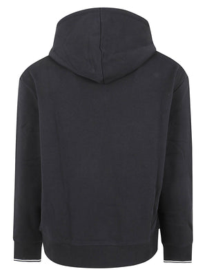 FELPA UOMO CON CAPPUCCIO TIPPED HOODED - FRED PERRY<BR/> FPM3492 102 Black FRED PERRY