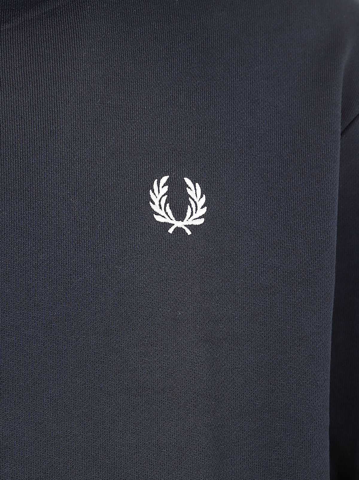 FELPA UOMO CON CAPPUCCIO TIPPED HOODED - FRED PERRY FPM3492 608 NAVY FRED PERRY