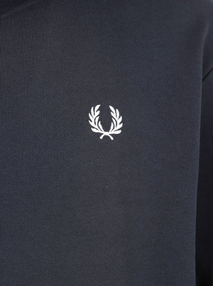FELPA UOMO CON CAPPUCCIO TIPPED HOODED - FRED PERRY FPM3492 608 NAVY FRED PERRY