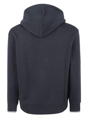 FELPA UOMO CON CAPPUCCIO TIPPED HOODED - FRED PERRY FPM3492 608 NAVY FRED PERRY