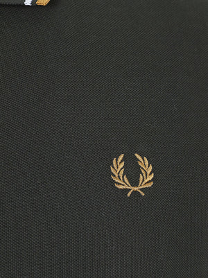 POLO UOMO A MANICA CORTA TWIN TIPPED - FRED PERRY<BR/> FPM3600 78C NTGRN-DSKBL-DKCA FRED PERRY