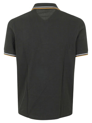 POLO UOMO A MANICA CORTA TWIN TIPPED - FRED PERRY<BR/> FPM3600 78C NTGRN-DSKBL-DKCA FRED PERRY