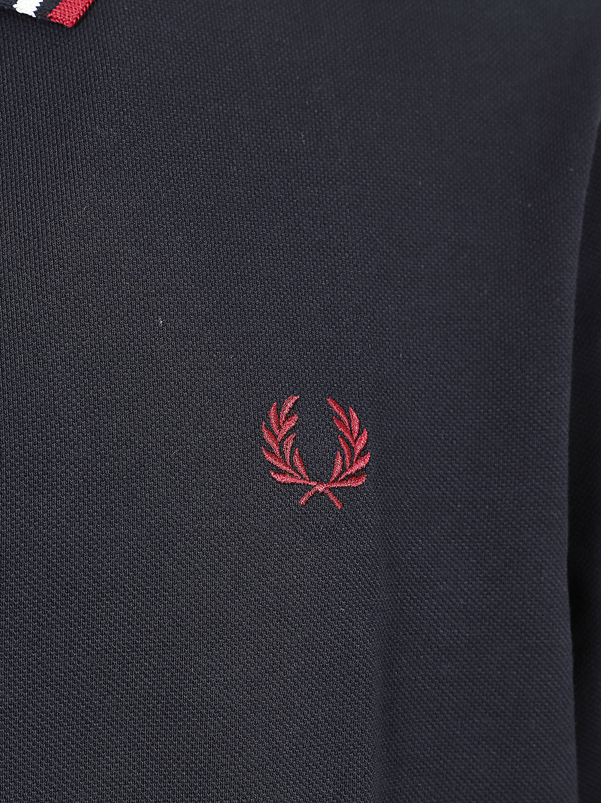 POLO UOMO A MANICA CORTA TWIN TIPPED - FRED PERRY<BR/> FPM3600 T55 NVY-SWHT-BNTRED FRED PERRY