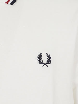 POLO UOMO A MANICA CORTA TWIN TIPPED - FRED PERRY<BR/> FPM3600 T60 SNWHT-BRED-NVY FRED PERRY