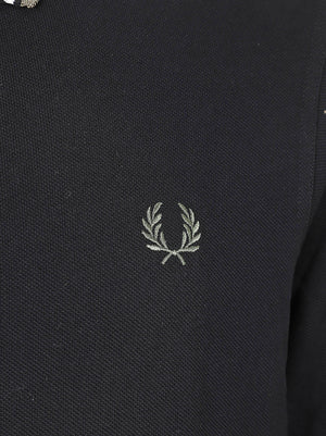 POLO UOMO A MANICA CORTA TWIN TIPPED - FRED PERRY<BR/> FPM3636 W54 BLK-ECR-LRLWGREN FRED PERRY