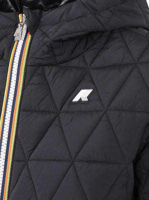 GIACCA DONNA LIL DIAMOND QUILTED WARM - KWAY K2136EW USY BLACK PURE KWAY