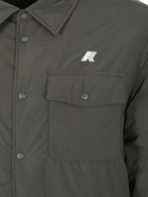 GIACCA CAMICIA UOMO IMBOTTITA K2136JW WMR GREEN BLACKISH KWAY