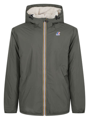 GIACCA UOMO IMBOTTITA<BR/> K21515W WMR GREEN BLACKISH KWAY