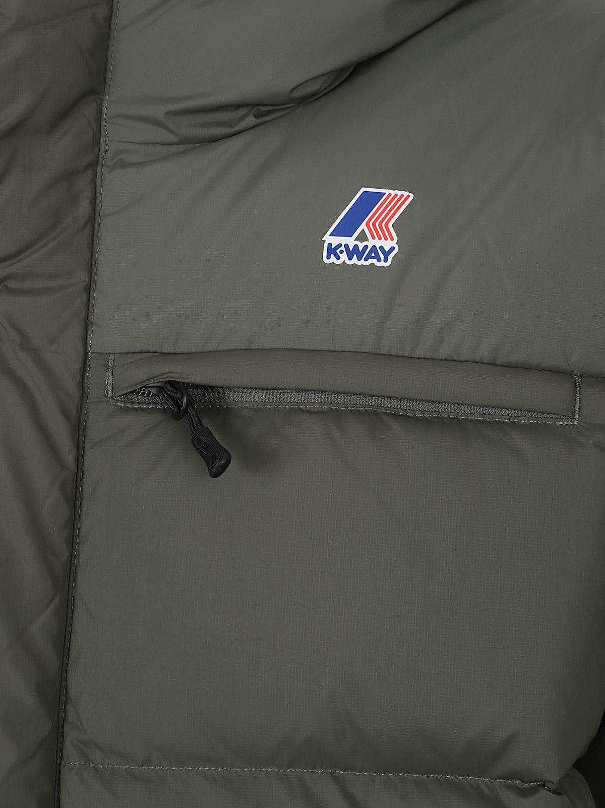 GIACCA UOMO OVERSIZE IMBOTTITA LE VRAI 4.0 AURIELLE HEAVY WARM - KWAY K5141QW WMR GREEN BLACKISH KWAY