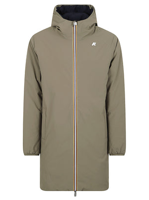 GIACCA UOMO REVERSIBILE LUNGA<BR/> K6128WW D07 GREEN ARMY-BLUE DEPTH KWAY